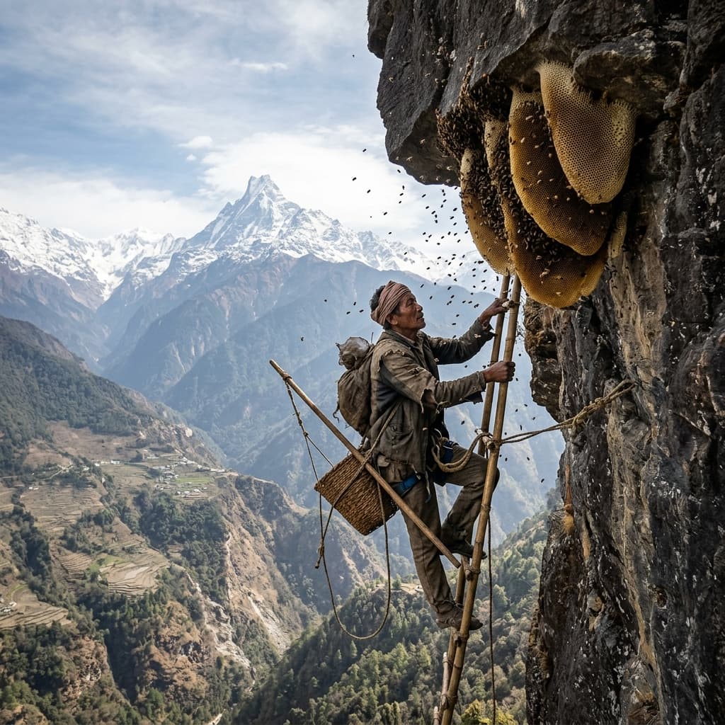 lamjung-honey-hunting