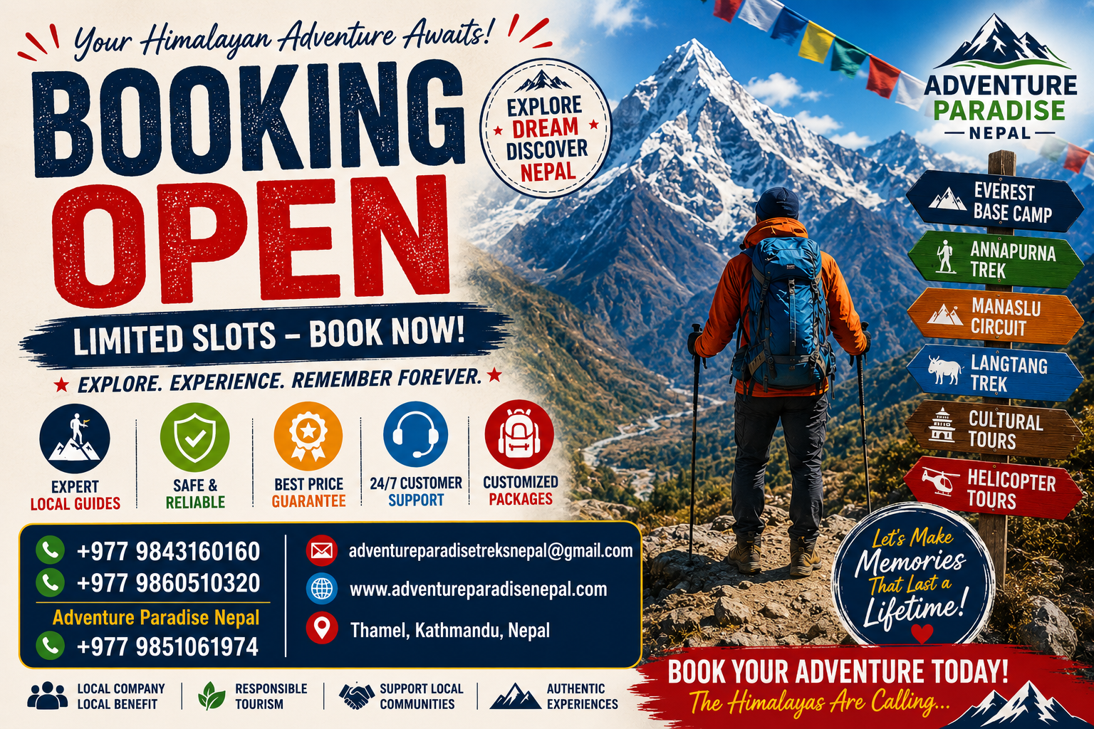 Booking open